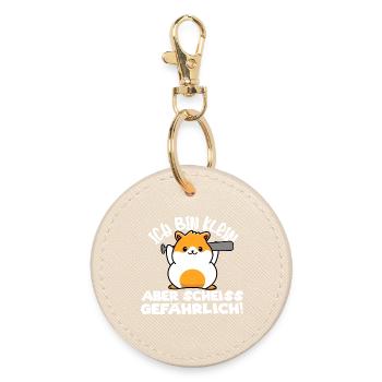 Ich bin klein Hamster Meerschweinchen süsses bild - Runder Schlüsselanhänger - Auster - Vorne