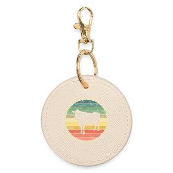 Cow cows - Round Keyring - oyster - Front