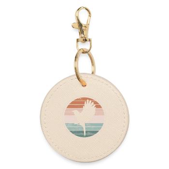 Bird Birds - Round Keyring - oyster - Front