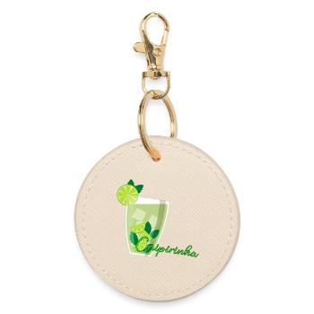 Verre de caipirinha avec menthe au citron vert - Porte-clés rond - huître - Devant