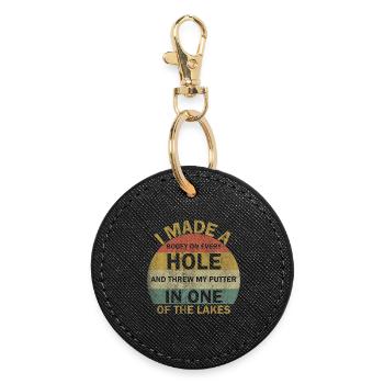 J’ai fait un trou en un - Funny Golf - Porte-clés rond - noir - Devant