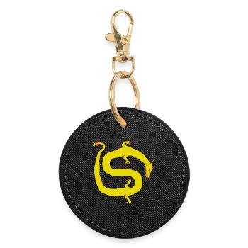 Red and Yellow Dragon - Round Keyring - black - Front
