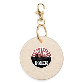 Essen Skyline Home Game - Round Keyring - oyster - Front