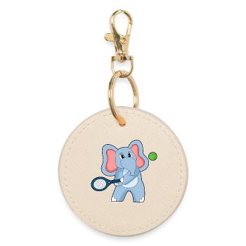 Raquette de tennis éléphant - Porte-clés rond - huître - Devant