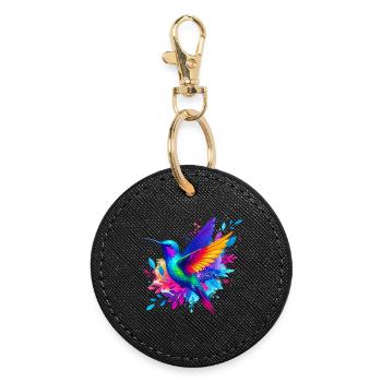 Colibri - Porte-clés rond - noir - Devant