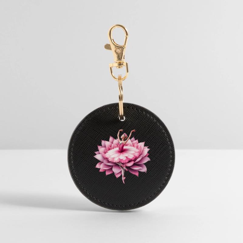 Danseuse de ballet avec tutu Porte-clés rond