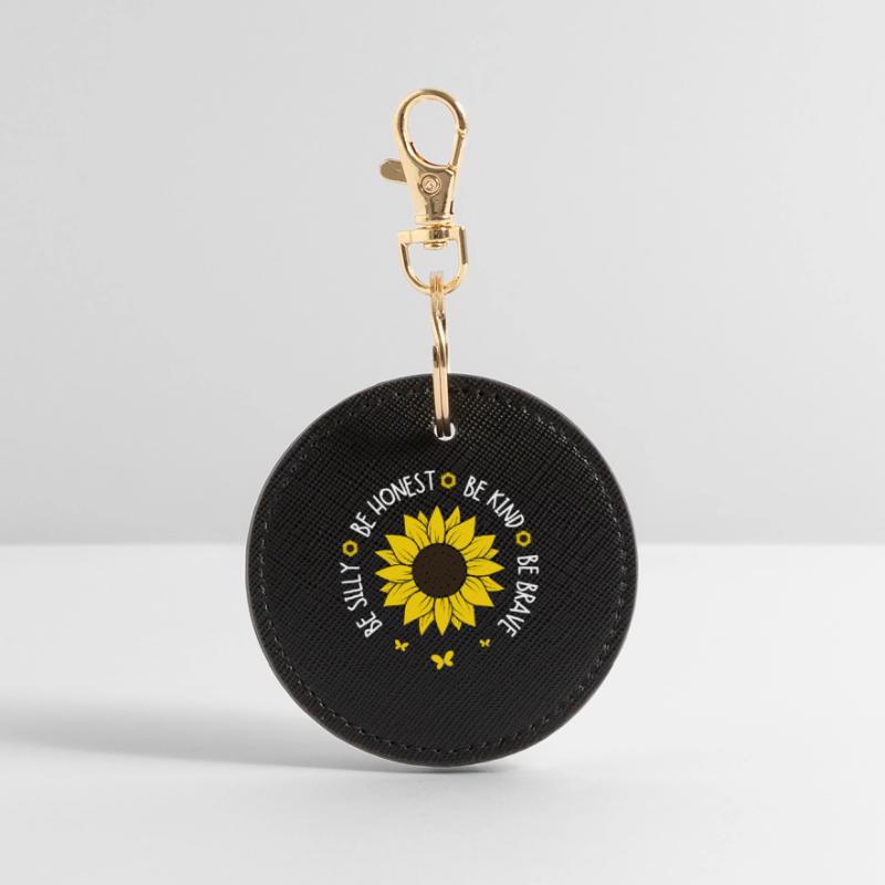 Sei albern, sei ehrlich, sei freundlich, sei mutig Runder Schlüsselanhänger