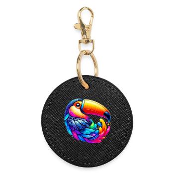 Toucan - Round Keyring - black - Front
