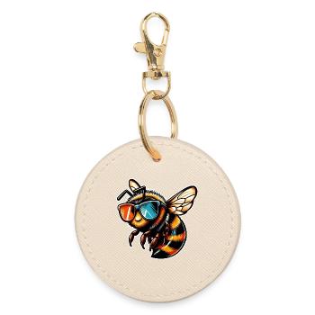 Abeille - Porte-clés rond - huître - Devant