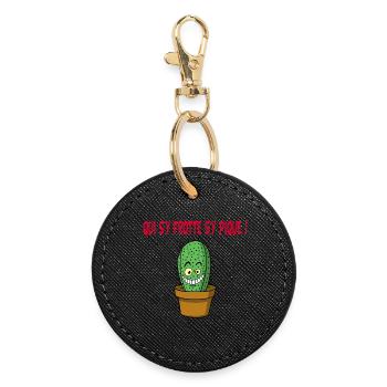 Cactus manga - Porte-clés rond - noir - Devant