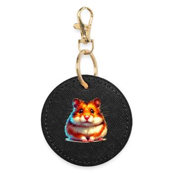 Hamster - Round Keyring - black - Front