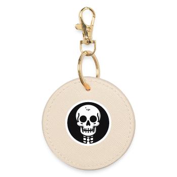 Squelette Halloween - Porte-clés rond - huître - Devant
