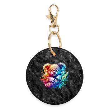Koala - Porte-clés rond - noir - Devant