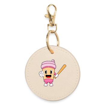 Café Baseball Batte de baseball - Porte-clés rond - huître - Devant