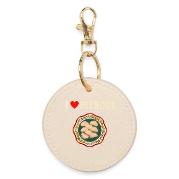 I love dumplings.T-shirt for a lover of dumplings - Round Keyring - oyster - Front