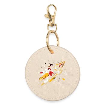 Rowing Team Sketch - Round Keyring - oyster - Front
