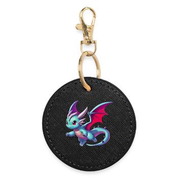 Dragon - Round Keyring - black - Front