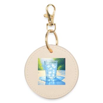 An cream in the sun - Round Keyring - oyster - Front