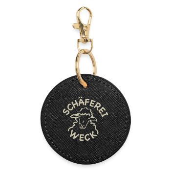 Schaeferei Weck Logo - Round Keyring - black - Front