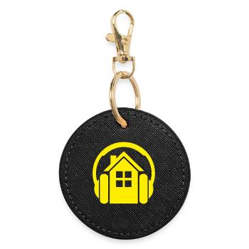 House Music - Round Keyring - black - Front