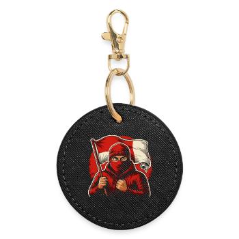 Fans Köln Berlin Rot Weiss - Round Keyring - black - Front