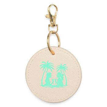 Women Silhouettes Design - Round Keyring - oyster - Front