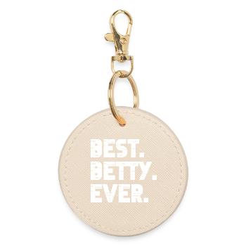 Best Betty Ever Geschenk Spruch - Runder Schlüsselanhänger - Auster - Vorne