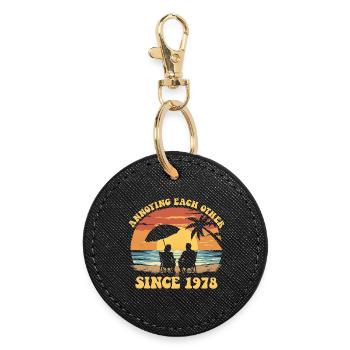Anniversary of mutual harassment since 1978 - Round Keyring - black - Front