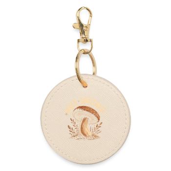 Holy Shiitake Mushroom - Funny Saying - Round Keyring - oyster - Front