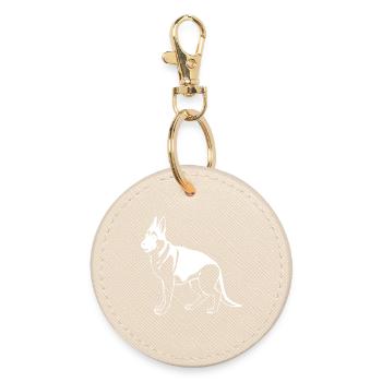 Chien de berger - Porte-clés rond - huître - Devant