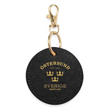 Östersund, Sverige, Sweden - Round Keyring - black - Front