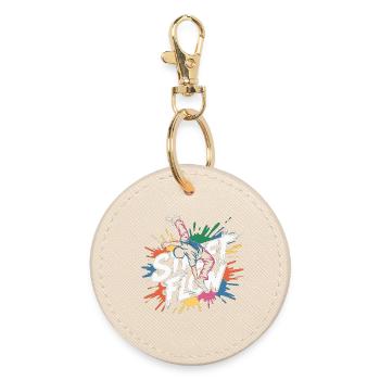 Streetdance Beat – Urban DJ Music Design - Round Keyring - oyster - Front