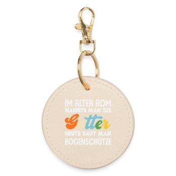 I go archery - Round Keyring - oyster - Front