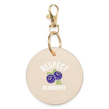 Blueberry Lustige Obst  Frucht Blaubeere Vintage - Runder Schlüsselanhänger - Auster - Vorne