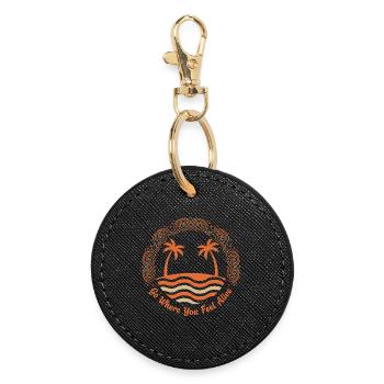 Allez là où vous vous sentez vivant - Porte-clés rond - noir - Devant