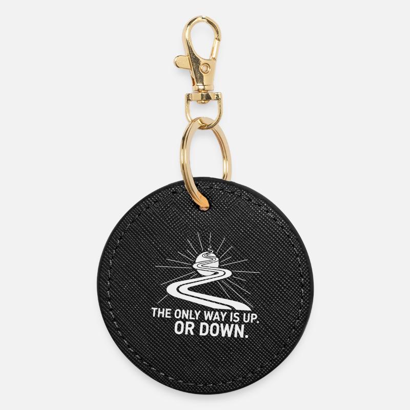 Upward Path: The Only Way - Round Keyring - black