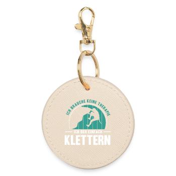 Bouldern Geschenke Klettern Kletterer Boulderer - Runder Schlüsselanhänger - Auster - Vorne