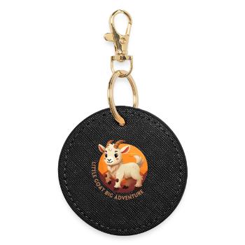 Little Goat, The Great Adventure - Round Keyring - black - Front