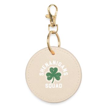 Shenanigans Squad Shamrock Tee - Round Keyring - oyster - Front
