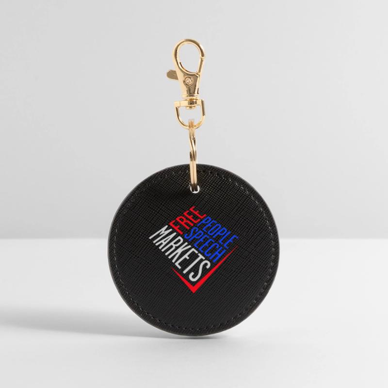 Marché de la liberté d’expression Peuple Libertarian Freedom Logo Porte-clés rond