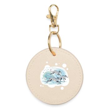 greyhounds - Round Keyring - oyster - Front