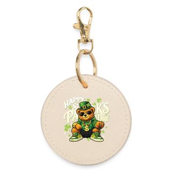 Happy St Patrick’s Day Irish Pride - St. Paddys - Round Keyring - oyster - Front