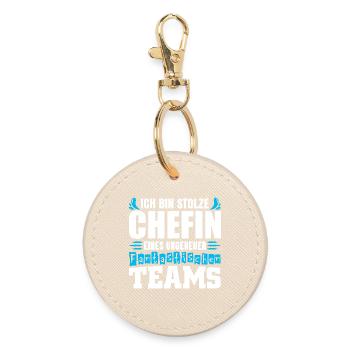 Patron fier Patron Madame Chef de département Chef d’équipe - Porte-clés rond - huître - Devant