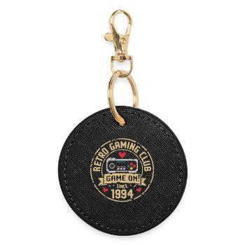 Vintage 1994 Geburtstag 1994 Geschenk 1994  - Runder Schlüsselanhänger - Schwarz - Vorne