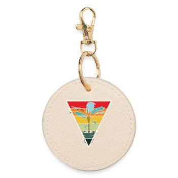 Vintage Plant Lover Plants Succulent Flower - Round Keyring - oyster - Front
