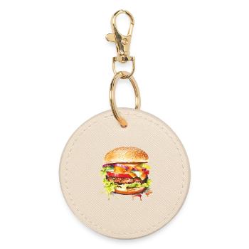 Hamburger Farbexplosion - Runder Schlüsselanhänger - Auster - Vorne