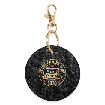 March 1973 Birthday Gift March 1973 Born - Round Keyring - black - Front
