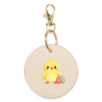 Chicks at Easter - Round Keyring - oyster - Front