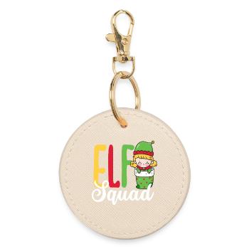 Escouade d’Elfes Mignonne Elfe de Noël - Porte-clés rond - huître - Devant