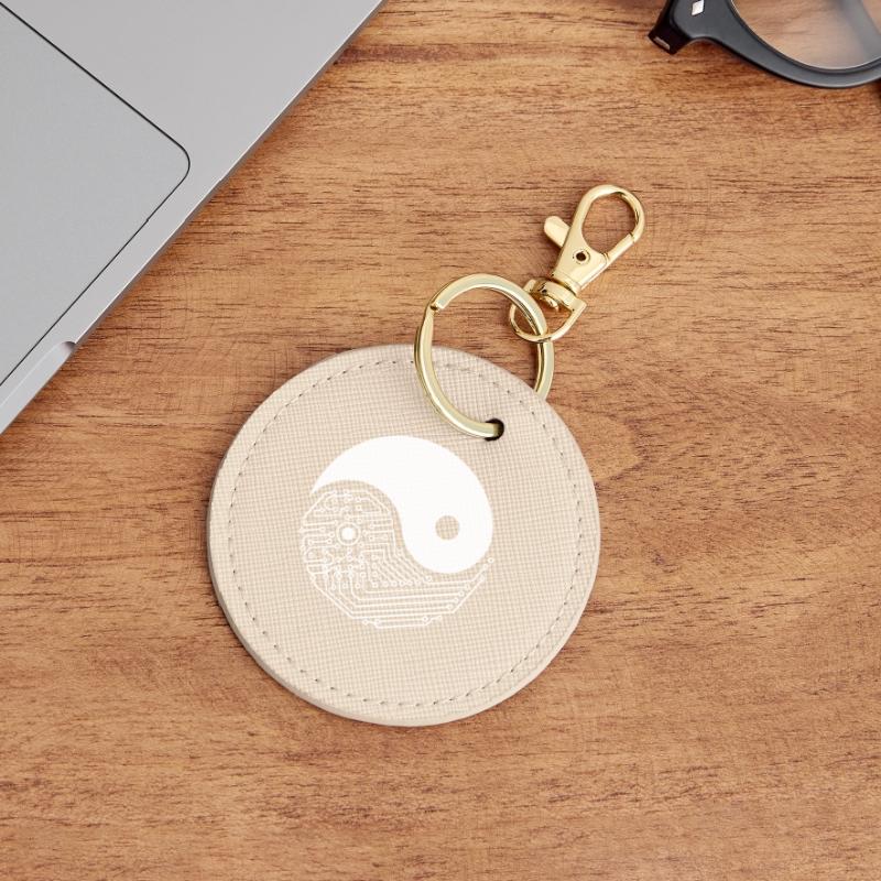 Machine Learning Deep Learning and AI ML Engineer Round Keyring
